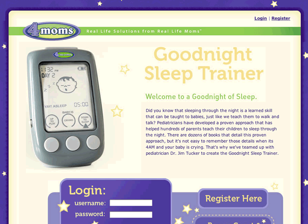 Good Night Sleep Trainer Web App Screenshot