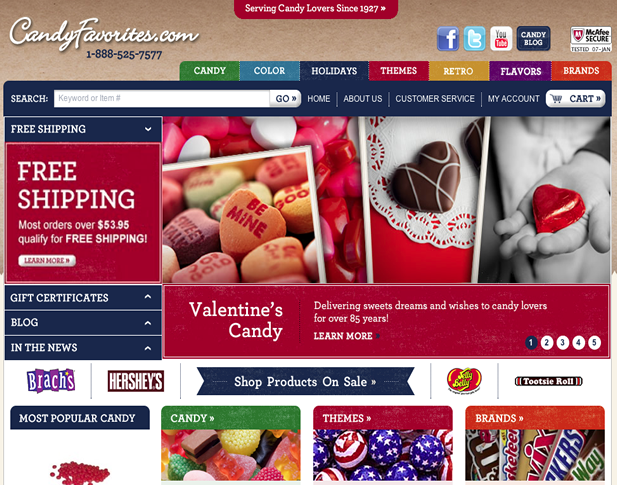 Candy Favorites E-commerce Website Development